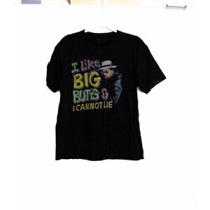 American Classic Mens Black Cotton Graphic Tee Spell Out Pullover Short Sleeve L